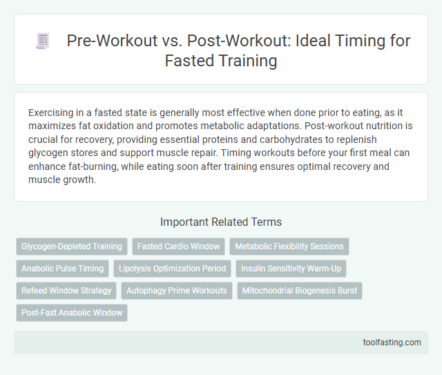 Pre-Workout vs. Post-Workout: Ideal Timing for Fasted Training