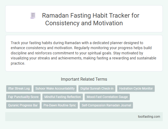 Ramadan Fasting Habit Tracker for Consistency and Motivation