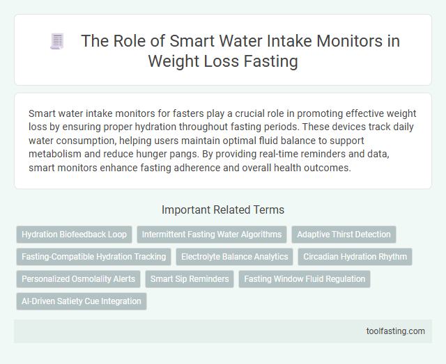The Role of Smart Water Intake Monitors in Weight Loss Fasting