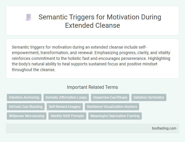 Semantic Triggers for Motivation During Extended Cleanse