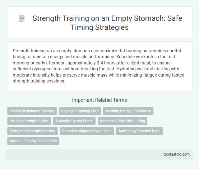 Strength Training on an Empty Stomach: Safe Timing Strategies