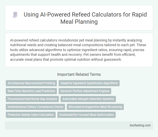 Using AI-Powered Refeed Calculators for Rapid Meal Planning