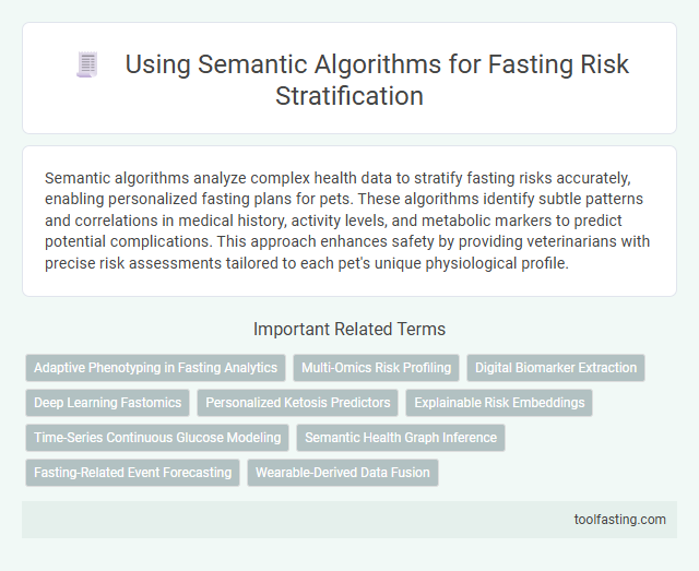 Using Semantic Algorithms for Fasting Risk Stratification