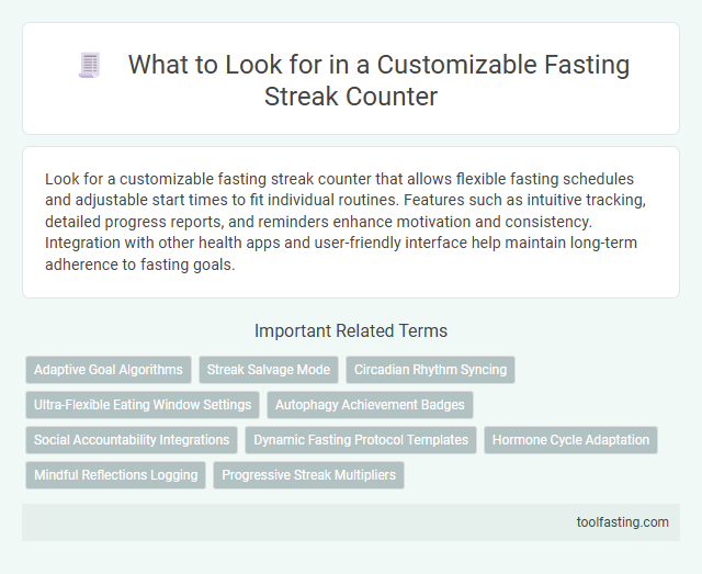 What to Look for in a Customizable Fasting Streak Counter